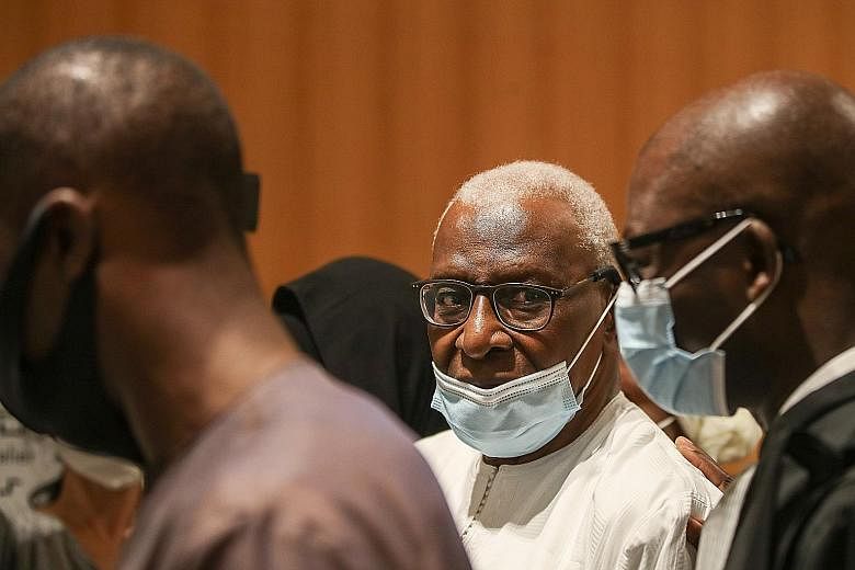 Former IAAF president Lamine Diack, 87, was back before a judge in Paris on Thursday, a week after being convicted for corruption.