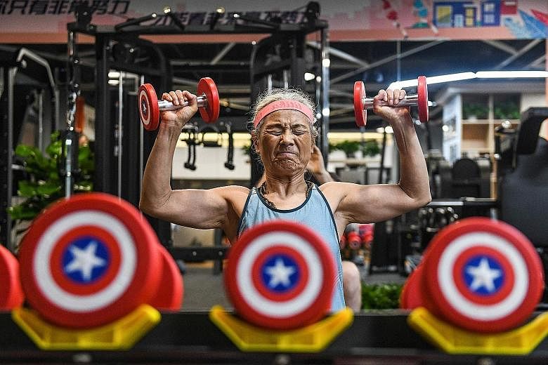 Madam Chen Jifang, 68, has 410,000 followers on TikTok who track her lung-busting exercise moves. Once, she fell but told passers-by not to call an ambulance because she had been exercising and was okay.
