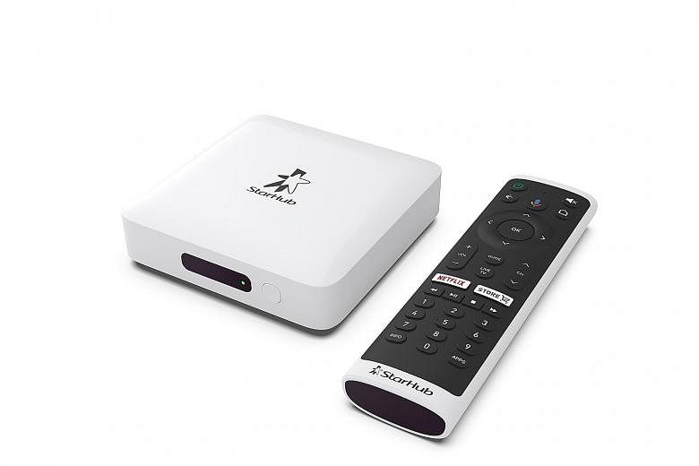 The media streaming box is a convenient all-in-one device for families with members who still watch StarHub's pay TV content.