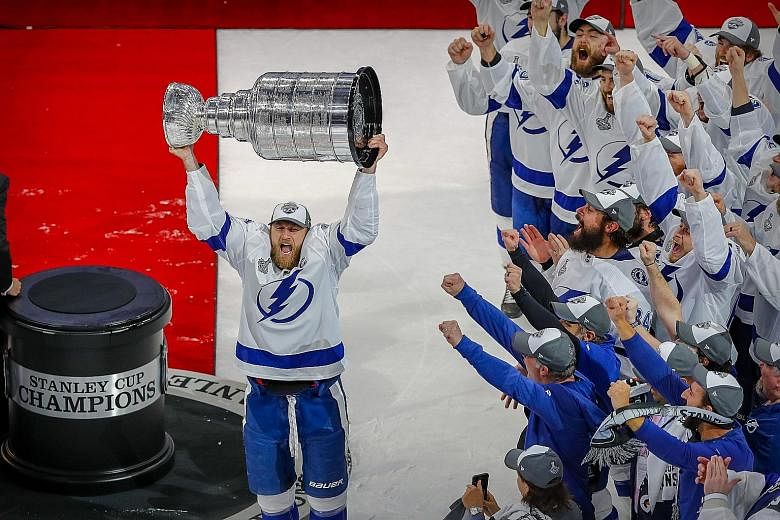 "One of the greatest feelings in the world" for centre Steven Stamkos, as he hoists the Stanley Cup after Tampa Bay beat Dallas 2-0 in Edmonton to win the finals series 4-2 for their second title.