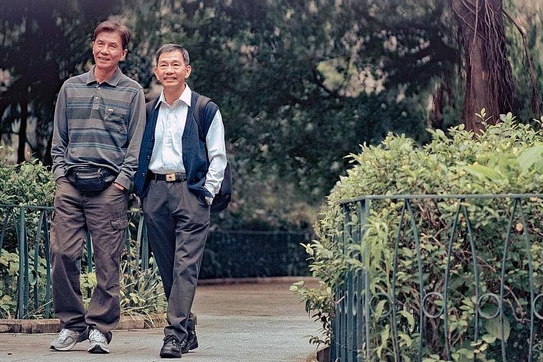 Suk Suk stars Tai Bo (far left) and Ben Yuen (left) as two men in their 60s and in love with each other.