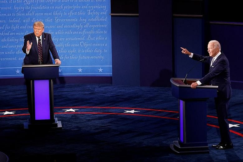 In what is likely to go down as one of the low points in US presidential debate history, United States President Donald Trump and Democratic challenger Joe Biden expressed a level of contempt for each other unheard of in modern American politics in a
