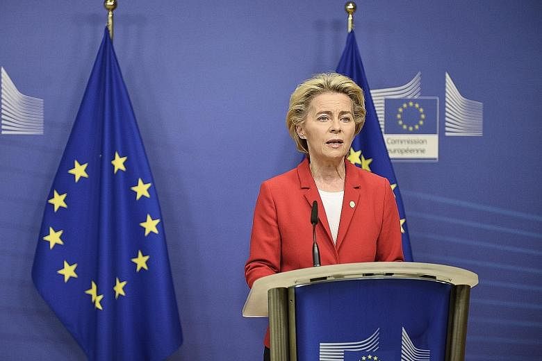 The president of the European Commission, Ms Ursula von der Leyen, said yesterday that problematic provisions in Britain's Brexit Bill had not been removed by the September deadline.