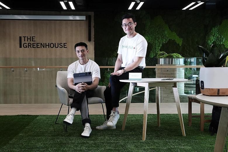 Mr Ryan Foo (far left) and Mr Solomon Poon developed a supplement, DrinkAid, which claims to combat alcohol consumption's negative side effects like intoxication, Asian flush and hangovers.