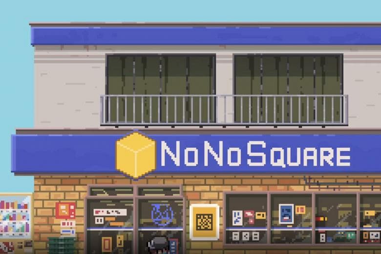 A screen grab of No No Square, an old-school arcade-style video game by Start Something Studios.