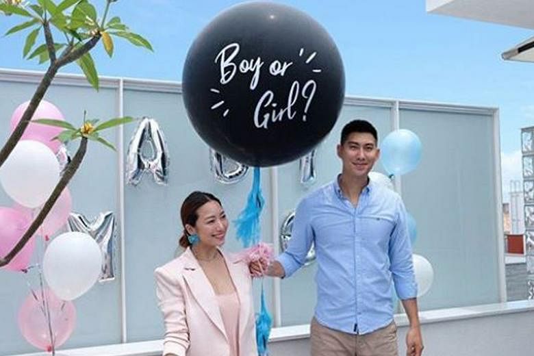 Former Taiwanese basketball star James Mao (above, right) has named his newborn son after his good friend, model-actor Godfrey Gao, who was slated to be a groomsman at Mao's wedding to fashion stylist Tiffany Lo (above, left) on Nov 29 last year.