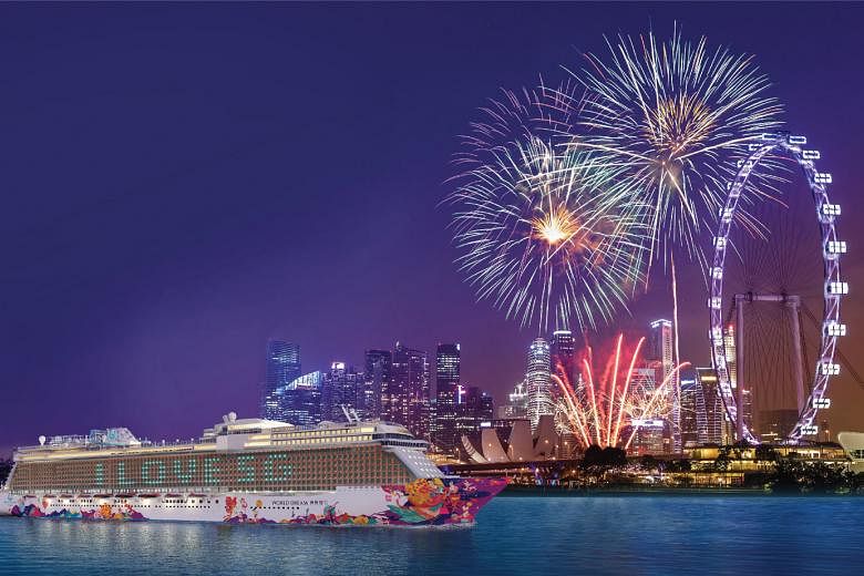 The World Dream cruise ship in a promotional photo supplied by Genting Cruise Lines.