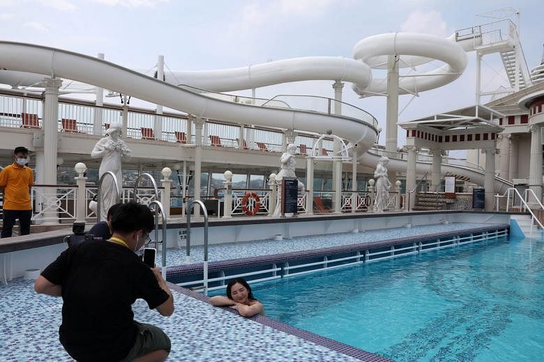 Taiwanese cruise ship Explorer Dream began operating in July with about half its 3,630 capacity, taking guests on an island-hopping journey.