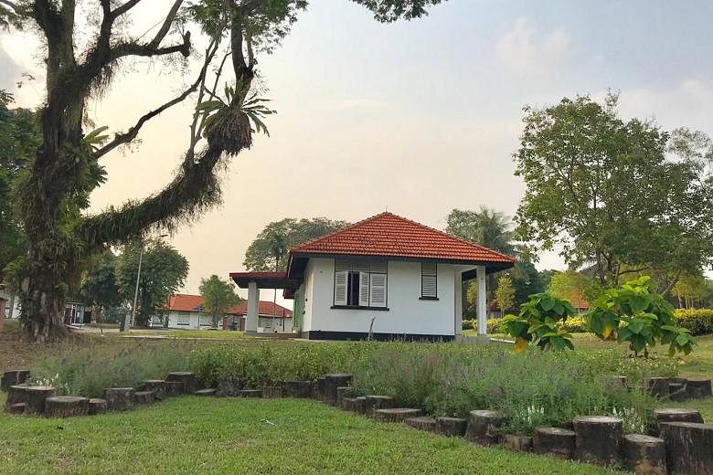 Colonial black-and-white bungalows (above) in Seletar Aerospace Park have been restored and transformed into a unique lifestyle destination featuring retail and dining establishments. 