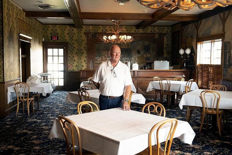 Mr Mark Martin (above) is the fourth generation to run Brookville Hotel in Abilene, Kansas, which closed permanently last month due to the coronavirus pandemic.