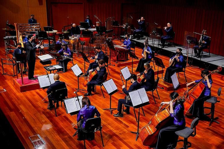 The Singapore Chinese Orchestra held its first in-person performance since the circuit breaker last month. The concert was live-streamed on Facebook.
