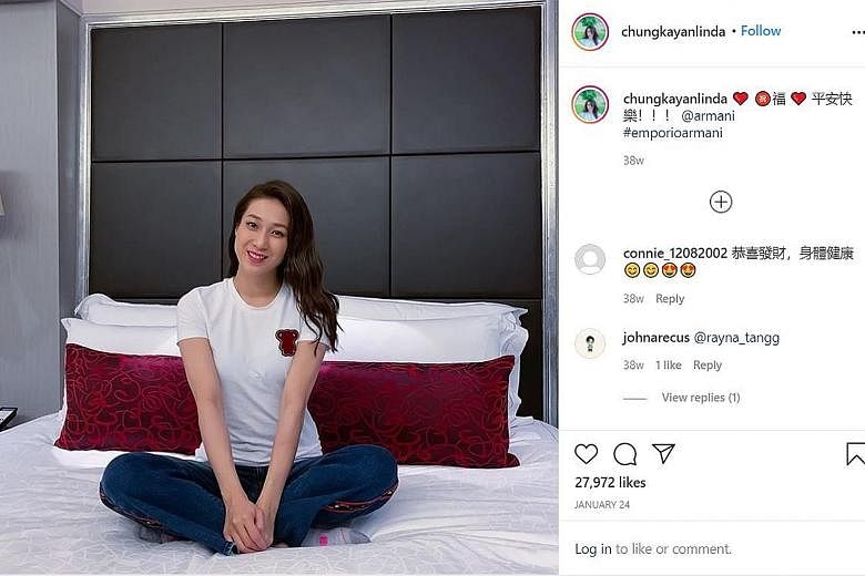 Actress Linda Chung has been filming television serial Children's Hospital in Hong Kong, while her husband and two children are in Canada.