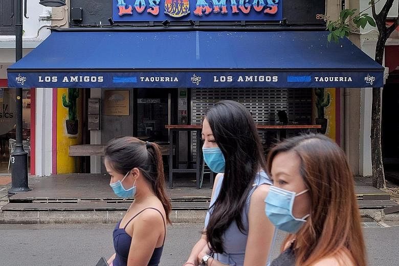 The Los Amigos restaurant in Circular Road was ordered to close from Thursday to Nov 10. The URA said that on Oct 10, its officers saw different groups of customers at the restaurant standing less than 1m apart from one another, and a gathering of ei