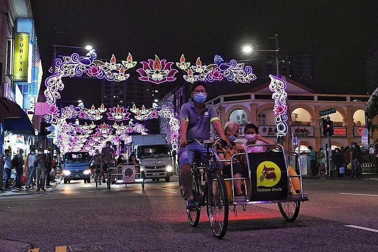 The Indian Heritage Centre will be ushering in the festival of lights with an array of online and offline activities until Nov 14. Free trishaw rides are available every Friday evening till Nov 13. The trishaws will make a round-trip journey from the