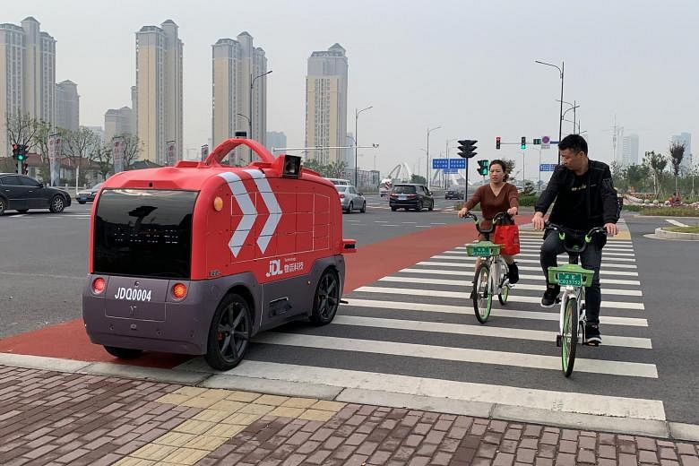 Autonomous delivery vehicles deployed in Chinese cities amid the Covid ...