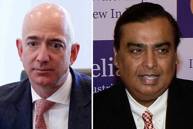 One of Reliance Industries' superstores in Mumbai, India. Amazon and Reliance are set to go head to head in a battle for dominance in India's booming e-commerce market, which will be worth US$86 billion (S$117 billion) by 2024, according to research 