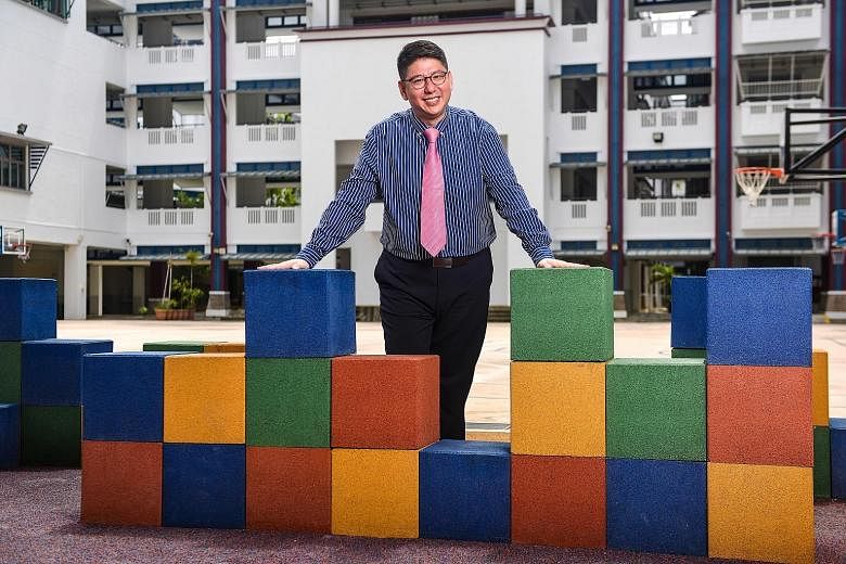 Mr Ignatius Lim, who teaches English at Kheng Cheng School, struggled with English and Mathematics as a primary school pupil and had to repeat Primary 6. He says that his childhood experience has taught him the importance of building confidence in st