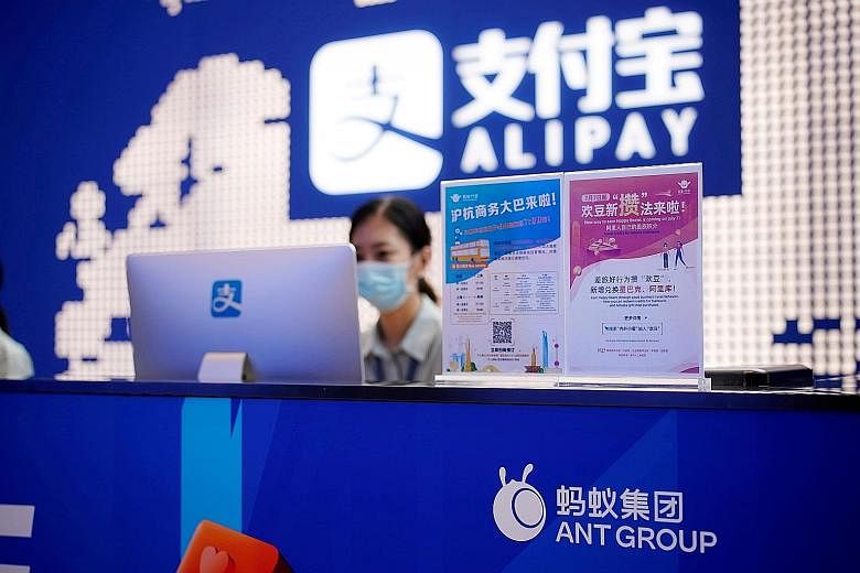 Ant, which runs China's biggest mobile payments platform Alipay, is an affiliate of e-commerce giant Alibaba Group Holding. It will offer 41.76 million shares, or 2.5 per cent of its total shares in Hong Kong, to retail investors. PHOTO: REUTERS
