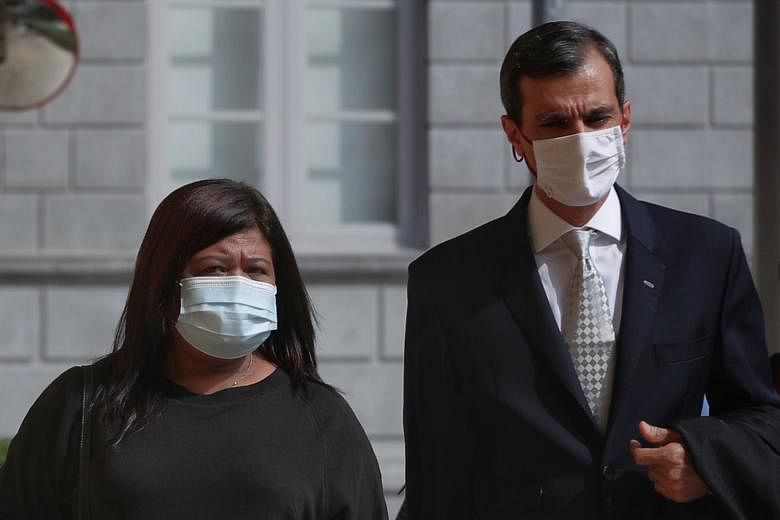 Ms Parti Liyani, seen here with her lawyer Anil Balchandani, is seeking compensation from the Attorney-General's Chambers. ST PHOTO: JASON QUAH