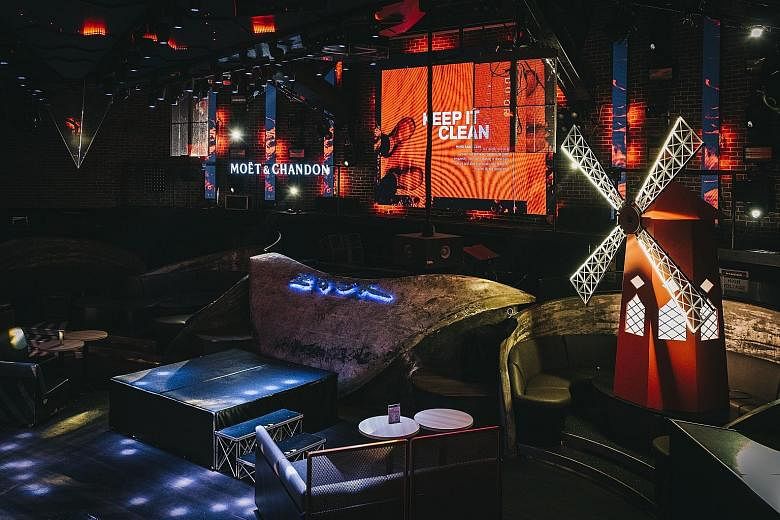 In line with the opening theme For The Love Of Music, musical movies such as Moulin Rouge (2001) will be screened next month, with Zouk's main room (above) decorated with Parisian touches such as the famous Red Mill of the Moulin Rouge cabaret.