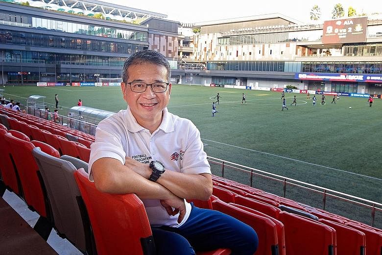 Minister for Culture, Community and Youth Edwin Tong says weekend warriors will have to make do with five-player kickabouts for now.