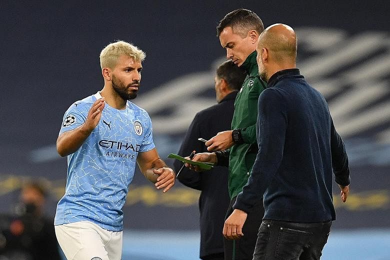 Sergio Aguero is unlikely to be fit for Olympiakos' visit, but may yet return when Manchester City face Liverpool in the league on Sunday.
