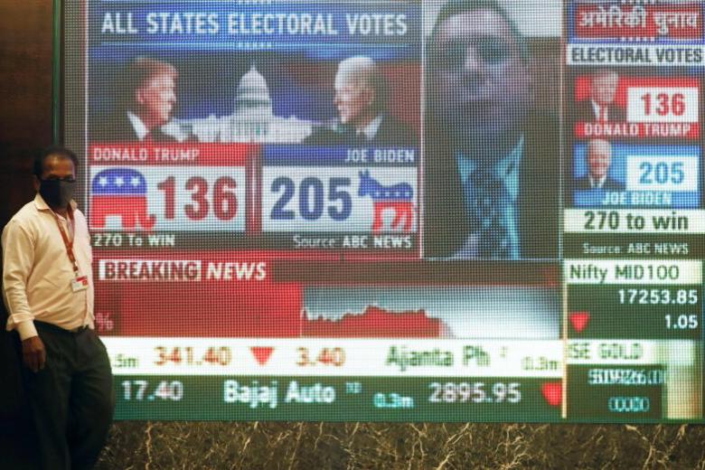 Blanket coverage by Indian media on results of the US election The