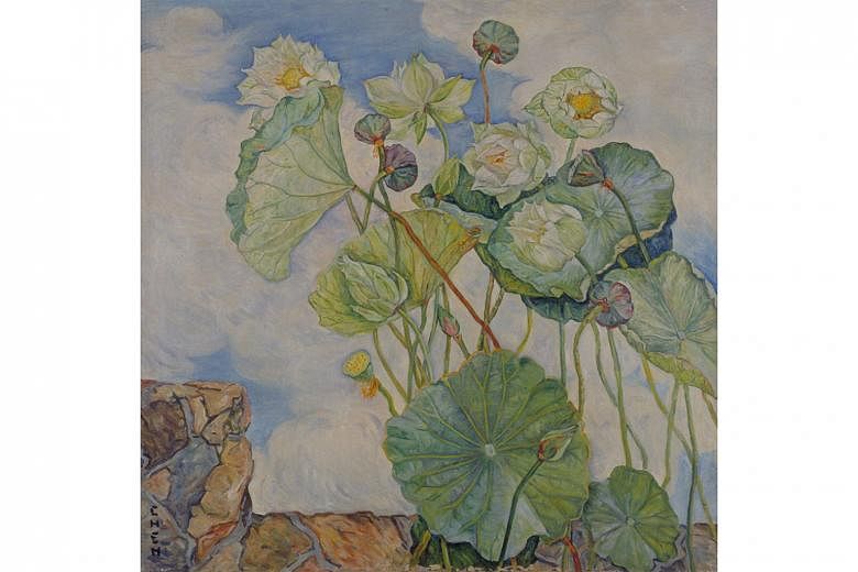 Lotus In A Breeze (left) by Georgette Chen (above) is in the collection of the National Gallery Singapore. The upcoming exhibition, Georgette Chen: At Home In The World, will highlight little-known aspects of the celebrated artist, such as her ties w