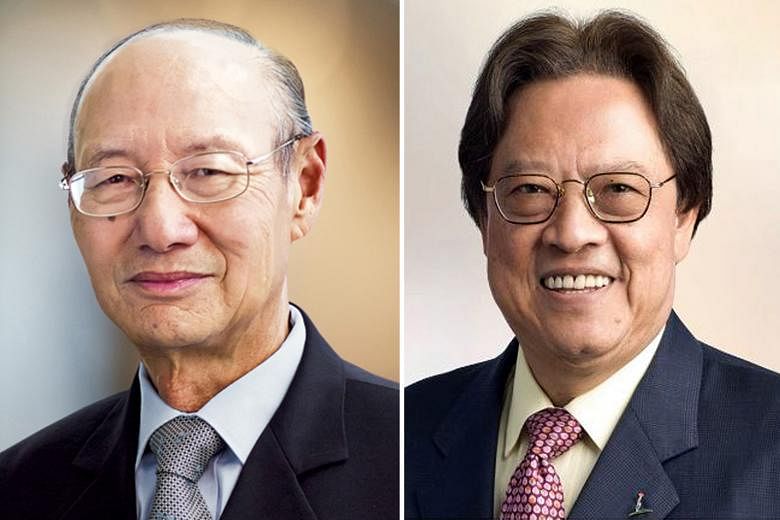 CapitaLand's Raffles City Chongqing in China. The property group sold over 1,900 residential units in China in the third quarter, 40 per cent higher than in the previous quarter. PHOTO: CAPITALAND CapitaLand chairman Ng Kee Choe (left), who is retiri