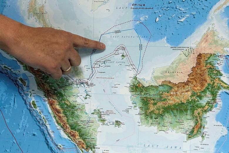 The location of the North Natuna Sea in the South China Sea, which has been at the centre of Indonesia's diplomatic tensions with China over maritime rights. The area is rich in marine life and fish species, as well as crude oil and natural gas reser