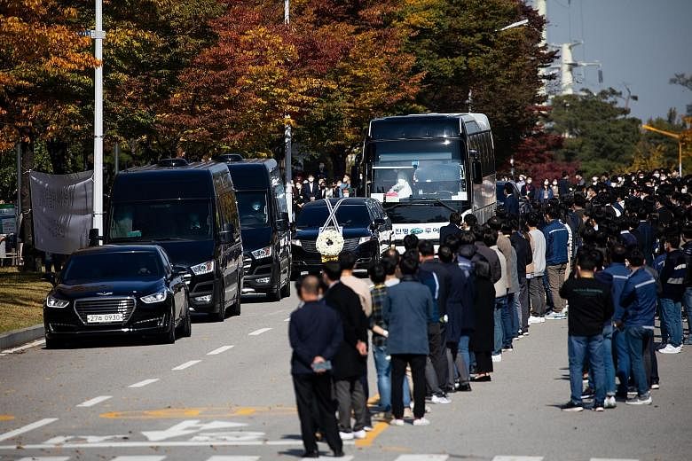 The memorial for Samsung Group patriarch Lee Kun-hee was held over four days. PHOTO: BLOOMBERG