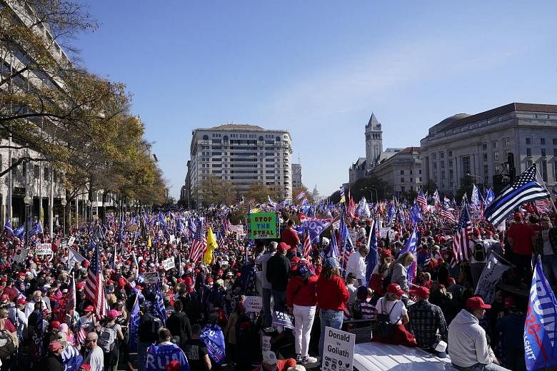 The "Million Maga March", referring to Mr Donald Trump's campaign slogan of "Make America Great Again", drew a crowd of flag-waving supporters to downtown Washington last Saturday. The event was largely peaceful, though numerous scuffles broke out be