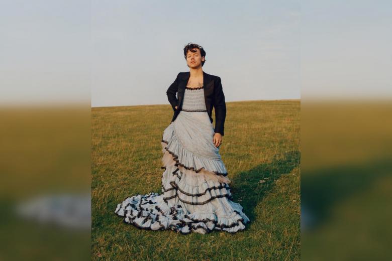 Fashion forward: Harry Styles dons a 