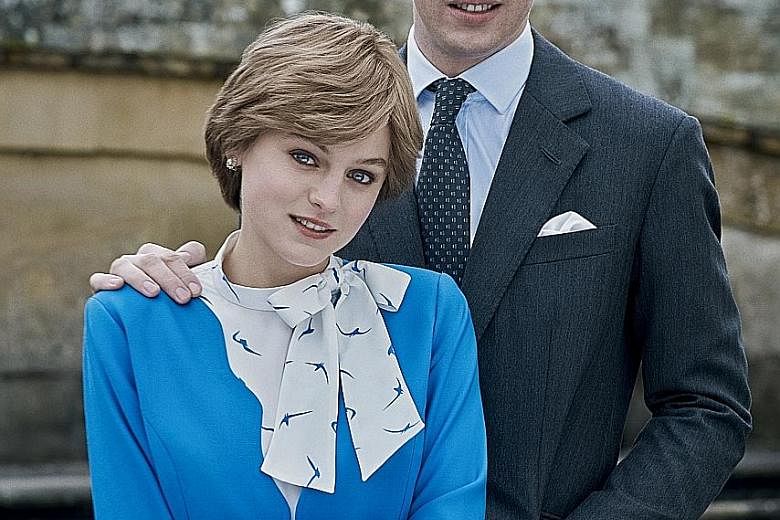 In the fourth season of The Crown, the award-winning series on the British royals, Emma Corrin and Josh O'Connor (both left) play Princess Diana and Prince Charles.