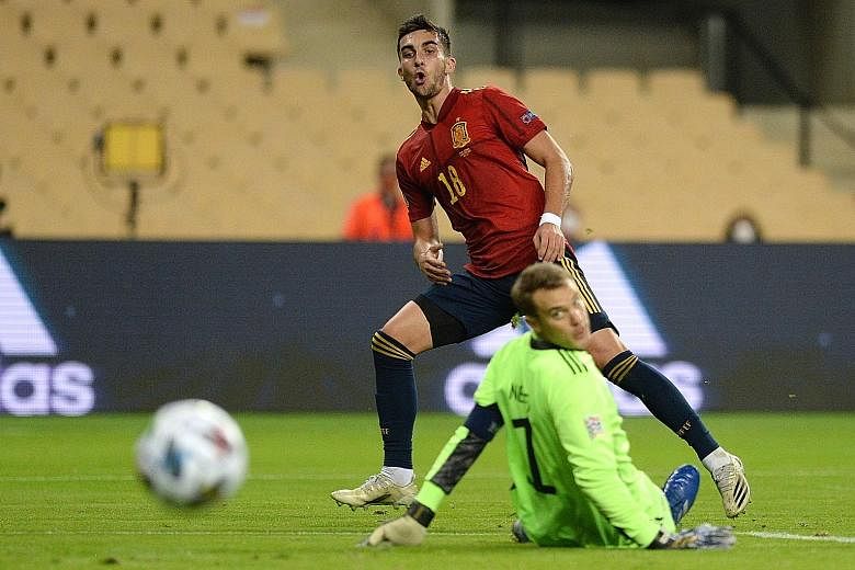 Spain's Ferran Torres netted his first career hat-trick in the 6-0 drubbing of Germany on Tuesday in Seville.