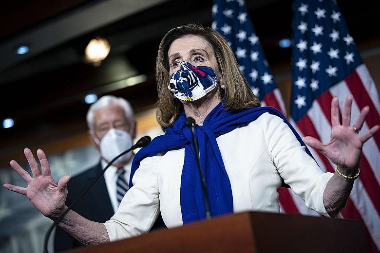 Mrs Nancy Pelosi, the highest-ranking woman in US congressional history, said she was "very, very honoured" to accept the nomination for Speaker and pledged to take action to help "crush" the Covid-19 crisis.