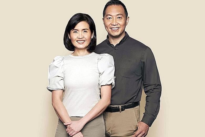 Dr Audrey Looi and her husband, Dr Ang Beng Ti. Their son James, an SMU undergrad, suffers from a disease that causes progressive vision loss. PHOTO: COMMUNITY FOUNDATION OF SINGAPORE