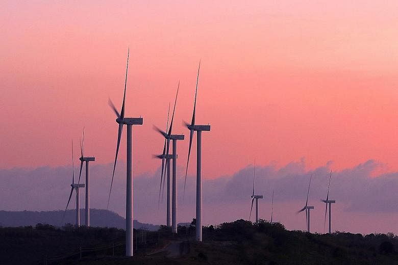 Indonesia's first wind farm, located in South Sulawesi. A report says that while South-east Asian economies have not been focused on green stimulus spending, that is starting to change. ST FILE PHOTO