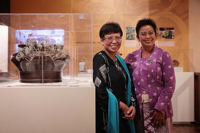 Among the contributors to the exhibition, which runs from today until July 25, are Banjar community members such as Mr Ghazali Arshad (left) and sisters Fauziah Jamal (above, in purple) and Faridah Jamal.