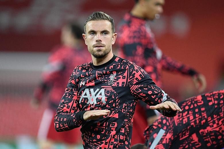 Liverpool captain Jordan Henderson is facing a battle to be fit for today's clash after recovering from a muscle injury.