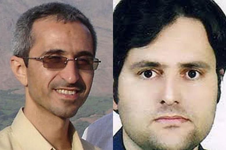 The site where prominent Iranian scientist Mohsen Fakhrizadeh (above) was assassinated, outside Teheran, Iran, on Friday. PHOTOS: REUTERS Other murdered nuclear scientists include Dr Majid Shahriari (left) and Dr Darioush Rezaeinejad.