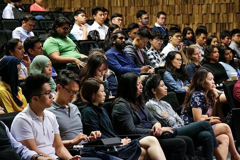 A forum on race relations held here last year. By and large, Singaporeans have tended to tread cautiously or tiptoe around discussions on race. But observers agree there is a need for more open discussion on the topic, noting there are benefits to ha