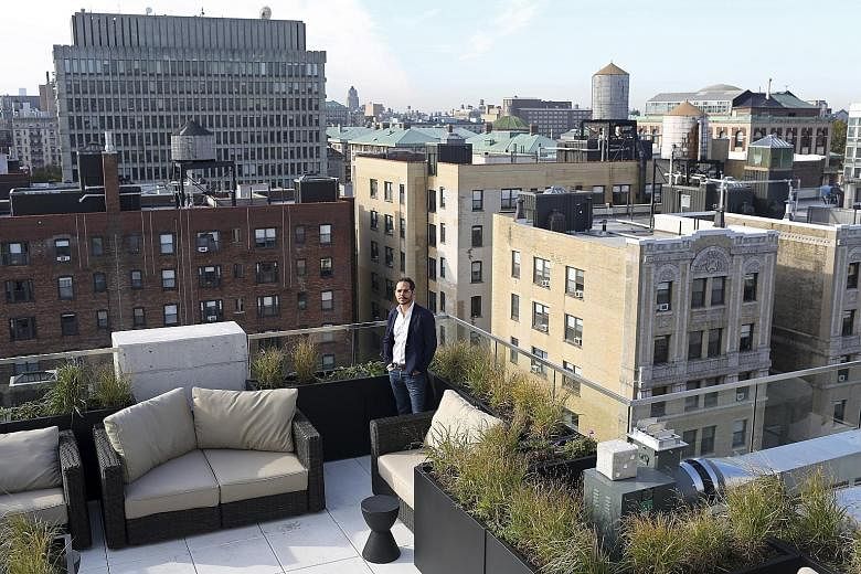 Pebb Capital managing director James Jago on the rooftop of Monarch Heights, which is being marketed to young white-collar workers in New York. The conversion of student housing into upscale apartments has been playing out for years as universities f