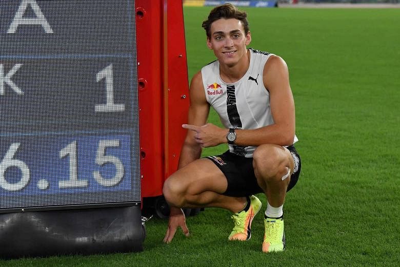 Armand Duplantis holds the world indoor and outdoor pole vault records of 6.18m and 6.15m respectively.