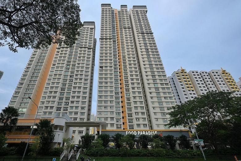 A four-room flat in Tiong Bahru View was sold for $1.02 million last month. ST PHOTO: GAVIN FOO