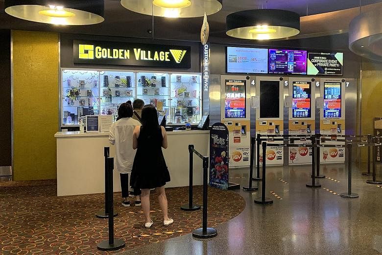 A merger of Cathay (above) and Golden Village (right) would not only provide economies of scale, but also give more financial and operating stability to mm2 Asia's cinema business, given the challenges faced by cinema operators since the Covid-19 out