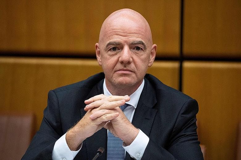 Gianni Infantino is accused of using a private jet to fly between Suriname and Switzerland.