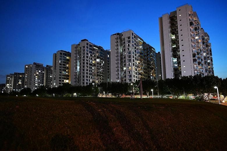 Condominiums in Punggol. Last month's uptick in new home sales to 767 units, from 645 in October, followed a temporary pullback in October's sales after the Urban Redevelopment Authority clamped down on the reissue of options to purchase.