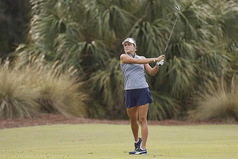 Lexi Thompson is trying to extend her run of seven LPGA seasons with at least one win. She had a seven-under 65 on Thursday to top the Tour Championship at Tiburon Golf Club in Naples, Florida.