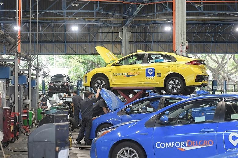 While passenger numbers have grown to about 70 per cent of pre-Covid-19 levels, drivers are earning less in fares, said ComfortDelGro Taxi chief executive Ang Wei Neng. ST PHOTO: ALPHONSUS CHERN